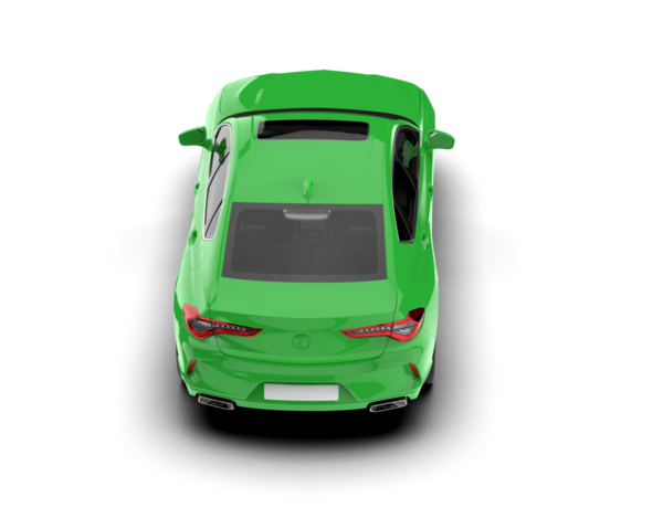 yeşil spor araba - 3D görüntüleme