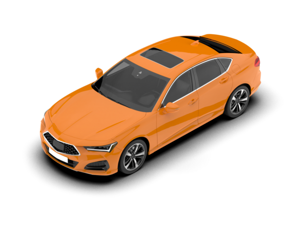 Beyaz arka planda izole edilmiş gerçekçi bir araba. 3d oluşturma.