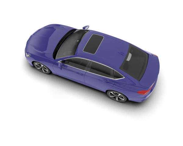 Modern araba beyaz arka planda izole edilmiş. 3d illüstrasyon