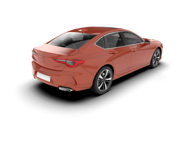 Modern araba beyaz arka planda izole edilmiş. 3d illüstrasyon