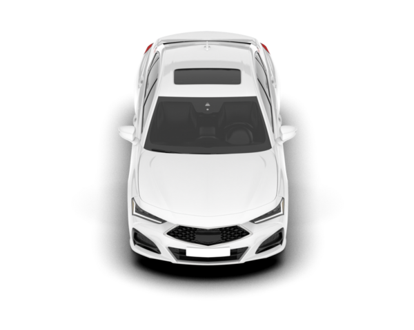 beyaz arkaplanda izole edilmiş gerçekçi araba
