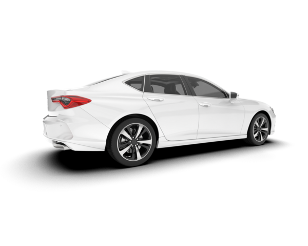 Gerçekçi bir araba. Ön manzara. vektör illüstrasyonu