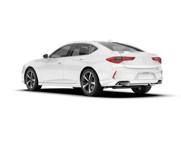 Beyaz arka planda beyaz modern araba.