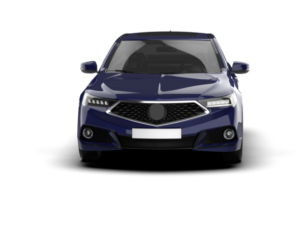 Modern araba arka planda izole edilmiş. 3D görüntüleme - illüstrasyon