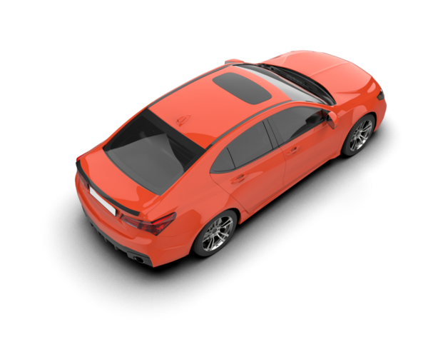 3D rendelenmiş araba beyaz