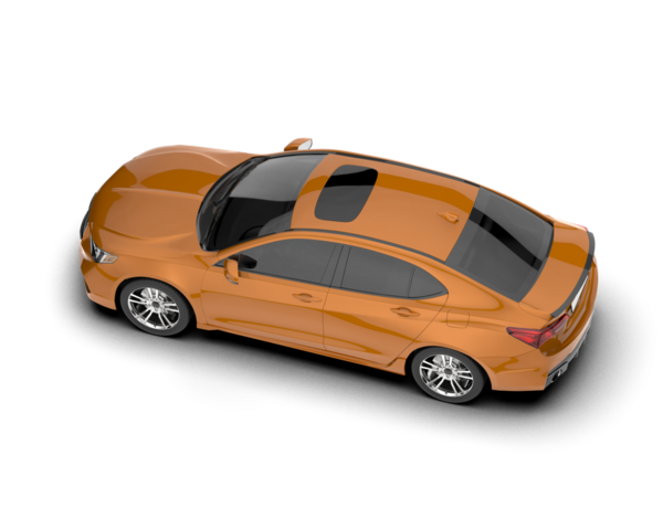 turuncu araba beyaz arkaplanda izole edilmiş