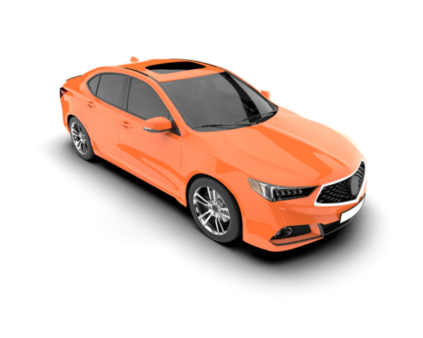 Modern araba beyaz arka planda izole edilmiş. 3d illüstrasyon