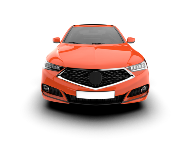 kırmızı arabanın arka planında modern araba.