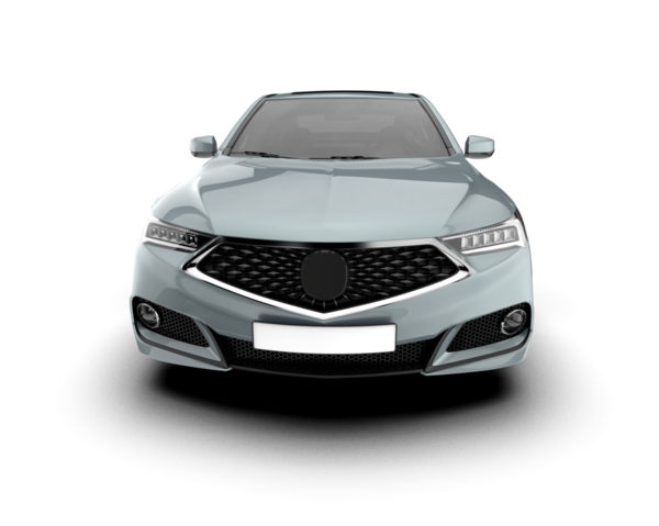 beyaz arkaplanda izole edilmiş gerçekçi araba