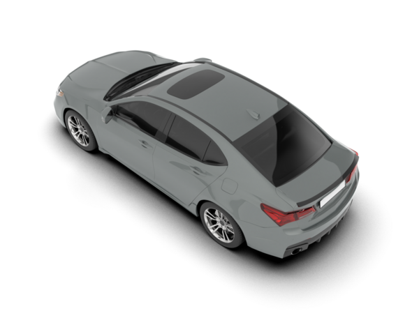 Arka planda izole edilmiş modern lüks araba. 3D görüntüleme - illüstrasyon