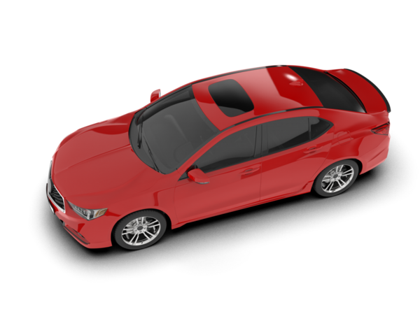 Beyaz arka planda modern bir araba. 3d oluşturma