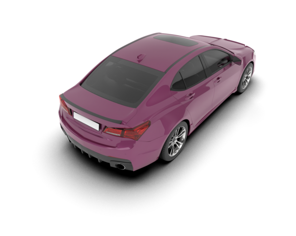 Modern araba arka planda izole edilmiş. 3d oluşturma -