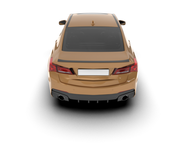 Beyaz arka planda izole edilmiş lüks araba 3 boyutlu illüstrasyon