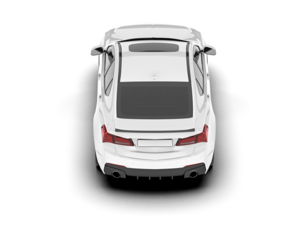 araba beyaz arkaplanda izole edildi