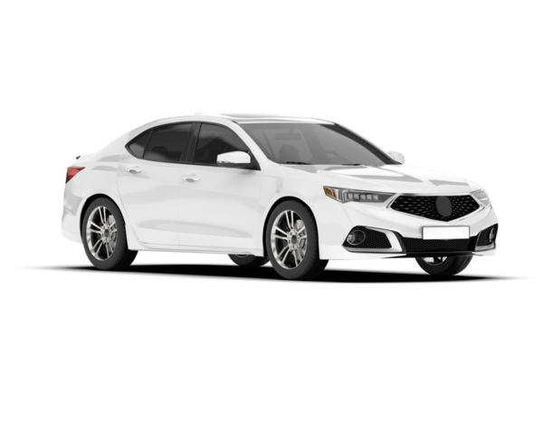 beyaz arka planı olan modern bir araba