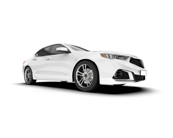 Beyaz arka planda modern bir araba. 3d oluşturma