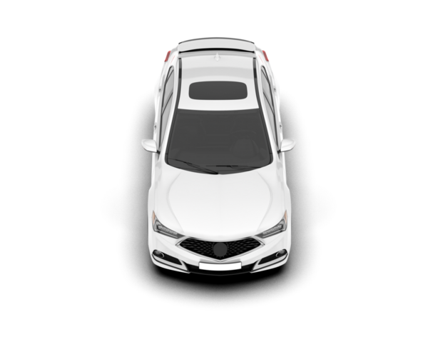 Beyaz arka planda modern bir araba. 3d oluşturma