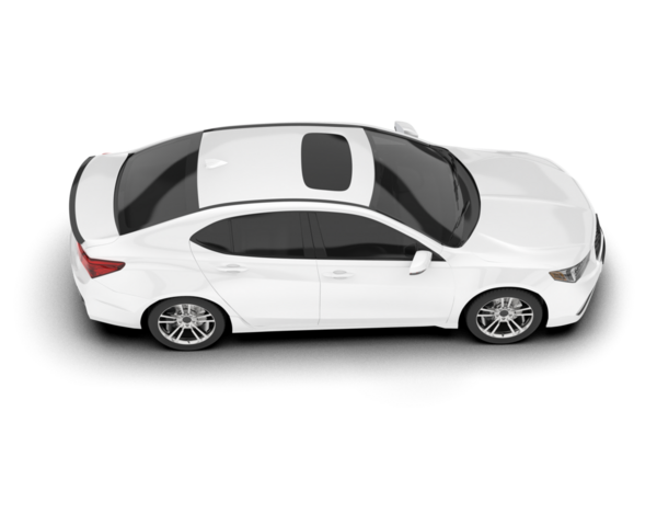 Siyah sedanı olan beyaz bir araba. Yan görünüş. vektör illüstrasyonu.