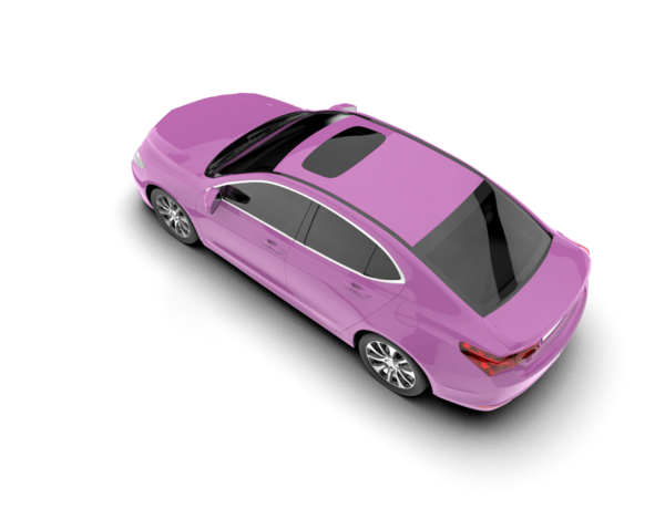 modern pembe araba beyaz arka planda izole edilmiş