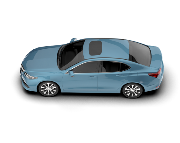 beyaz zemin üzerine mavi sedan araba