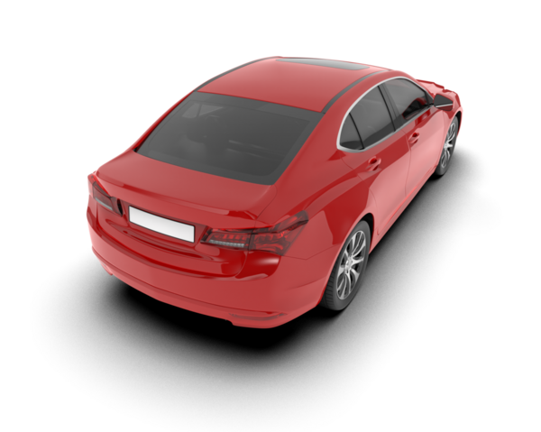 modern kırmızı araba beyaz zemin üzerinde izole edilmiş 3 boyutlu görüntüleme