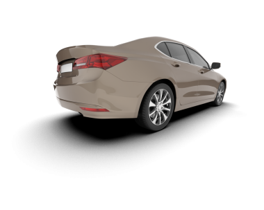 Beyaz arka planda izole edilmiş modern lüks araba. 3d illüstrasyon