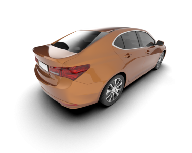 Beyaz arkaplanda 3 boyutlu araç izole edildi