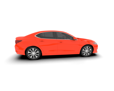 Siyah arka planda kırmızı sedan araba..