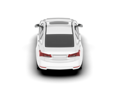 modern araba beyaz arkaplanda izole edildi