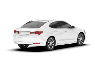 Beyaz arka planda beyaz modern sedan.