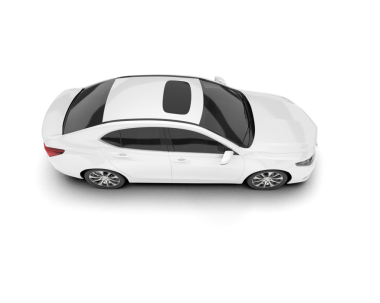 Beyaz arka planda modern bir araba. 3d oluşturma