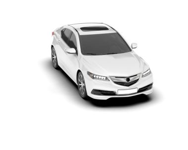 Beyaz arka planda modern bir araba. 3d oluşturma