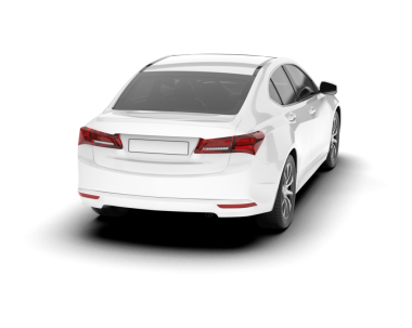 Gri arka planda modern beyaz araba