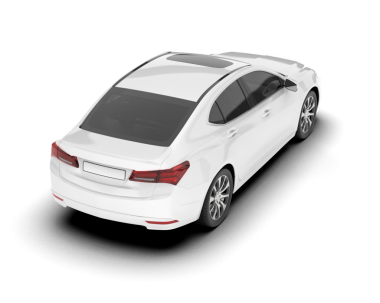 Modern araba beyazda izole edilmiş. 3d oluşturma
