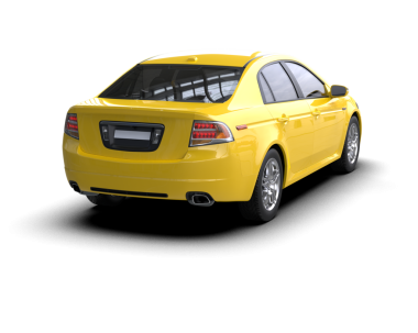 beyaz arka planda modern araba 3 boyutlu