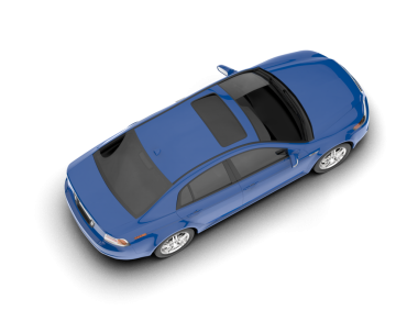 Beyaz arkaplanda izole edilmiş bir arabanın 3 boyutlu görüntüsü