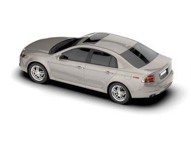 Beyaz arka planda modern bir araba. 3d oluşturma