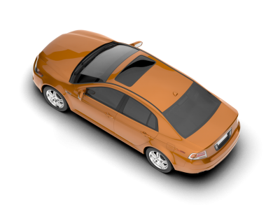 açık gri arka planda modern kompakt araba