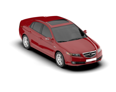 kırmızı modern araba izole