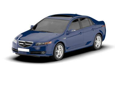 Beyaz arka planda gerçekçi bir araba