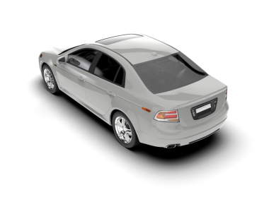 Beyaz bir arka plan üzerinde izole lüks araba