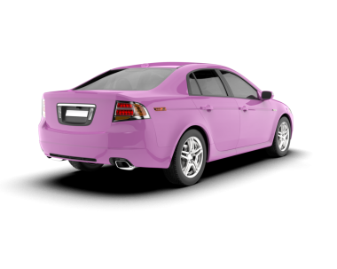 Pembe araba beyaz arka plan üzerinde izole