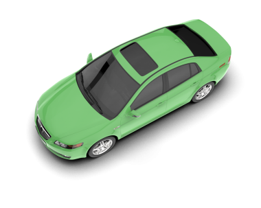 yeşil modern lüks araba beyaz arka planda izole.