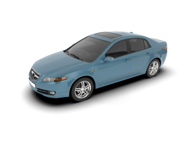 mavi modern araba izole edilmiş