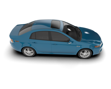 Araba beyaz arka planda izole edilmiş. 3d illüstrasyon