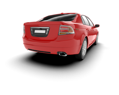 beyaz izole kırmızı araba