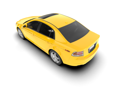 modern araba beyaz arkaplanda izole edildi