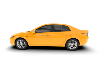 Gerçekçi 3 boyutlu araba beyaz üzerine