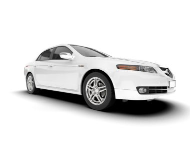 beyaz arka planda modern araba