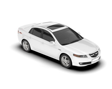 beyaz arka planda modern araba